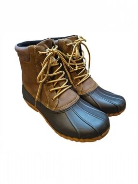 Men's Aleader Size 8 Brown Black Duck Waterproof Shell Insulated Boots